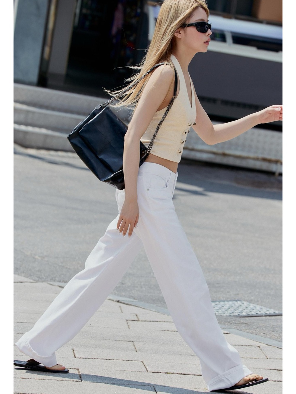 ZARA TRF LOW RISE WIDE LEG JEANS